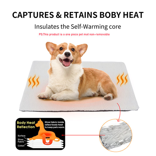 Cozy Self Heating Pet Pads Pet Blanket For Cold Winter Self Warming Cat Bed For Indoor Pet Heating Pad Self Cushion Mat For Cats